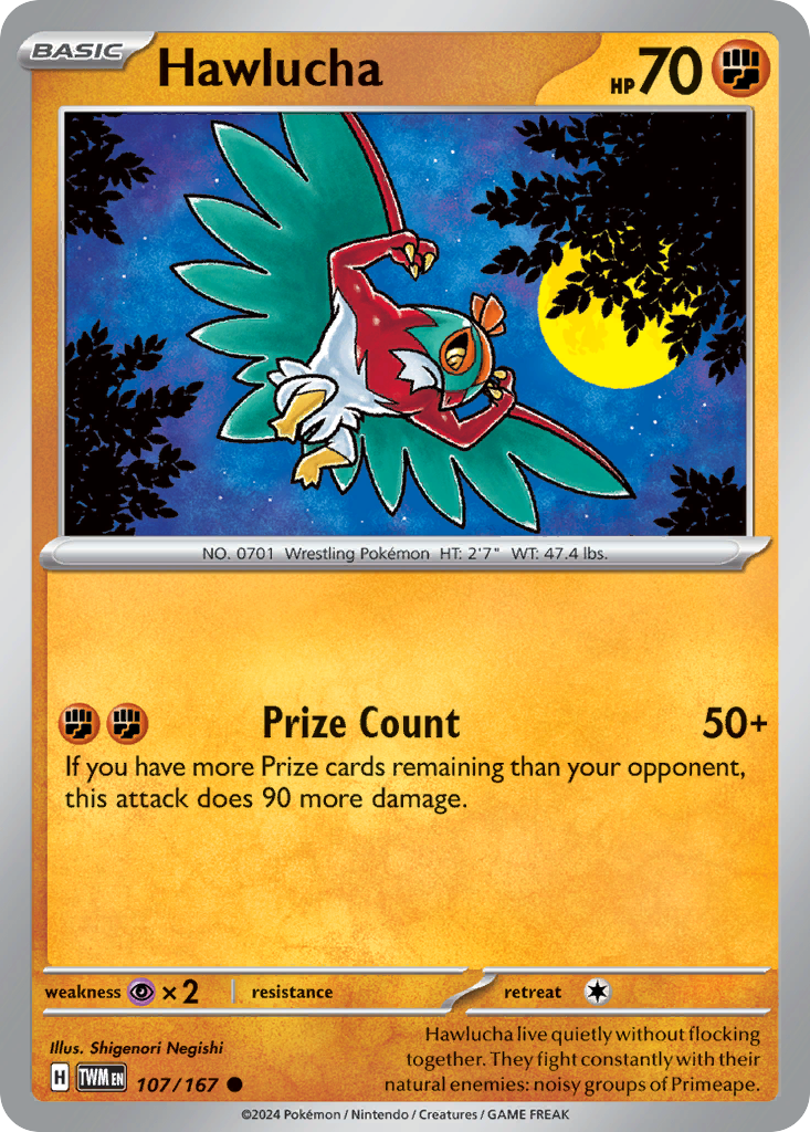 Hawlucha 107/167 — English Pokémon Twilight Masquerade (2024)