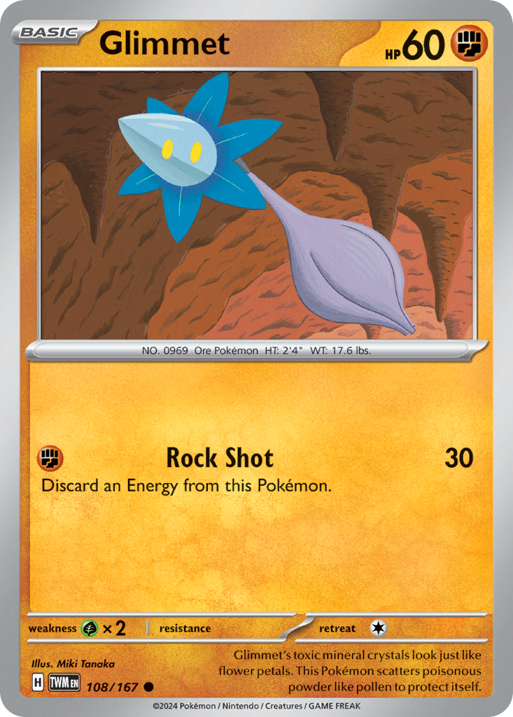 Glimmet 108/167 — English Pokémon Twilight Masquerade (2024)