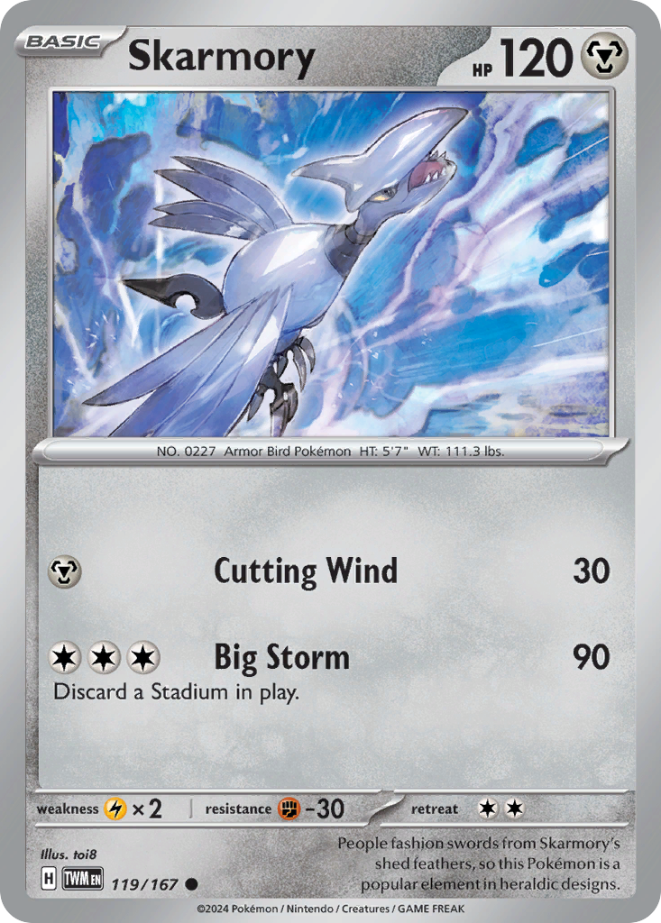 Skarmory 119/167 Twilight Masquerade | GATECRASH