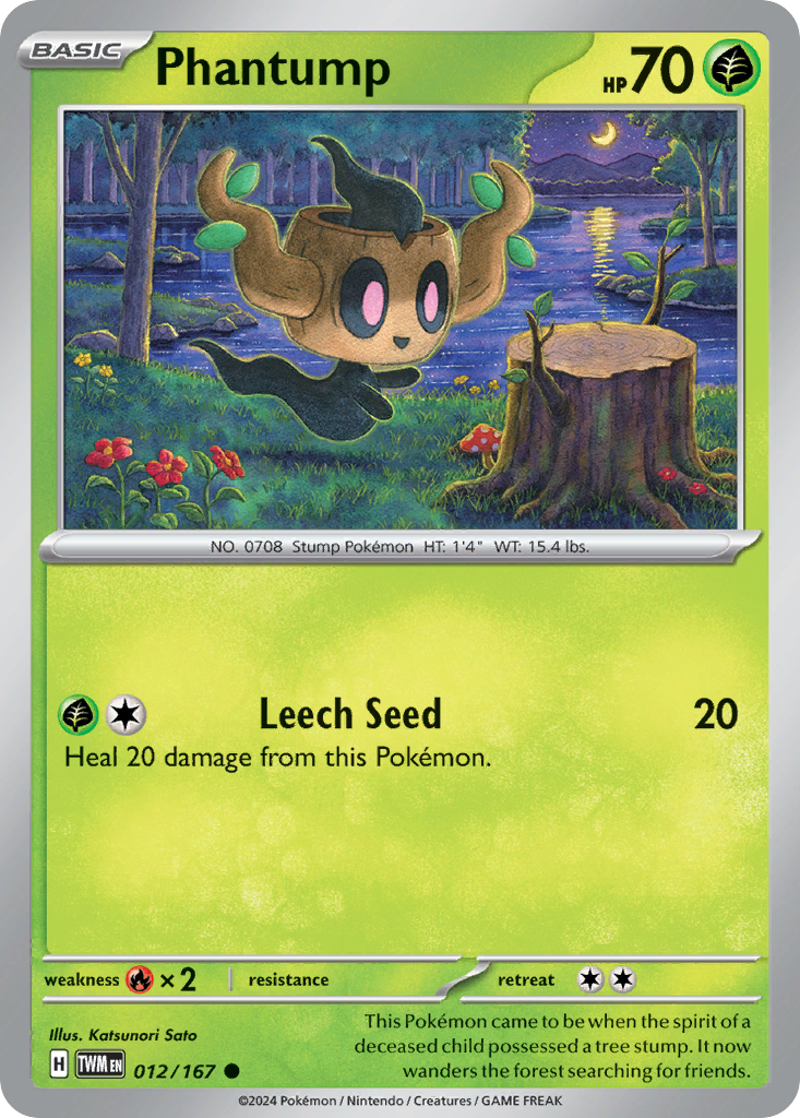 Phantump 12/167 — English Pokémon Twilight Masquerade (2024)