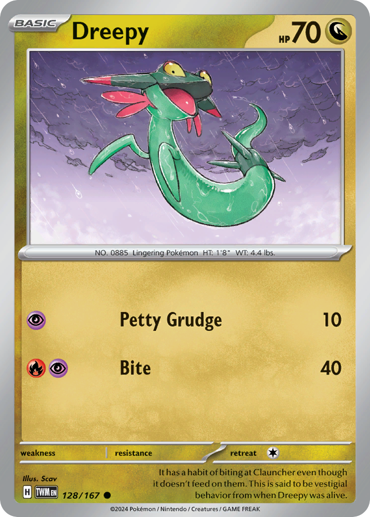 Dreepy 128/167 — English Pokémon Twilight Masquerade (2024)