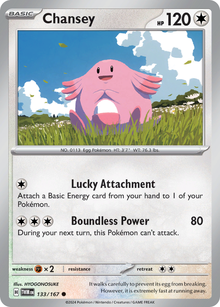 Chansey 133/167 — English Pokémon Twilight Masquerade (2024)