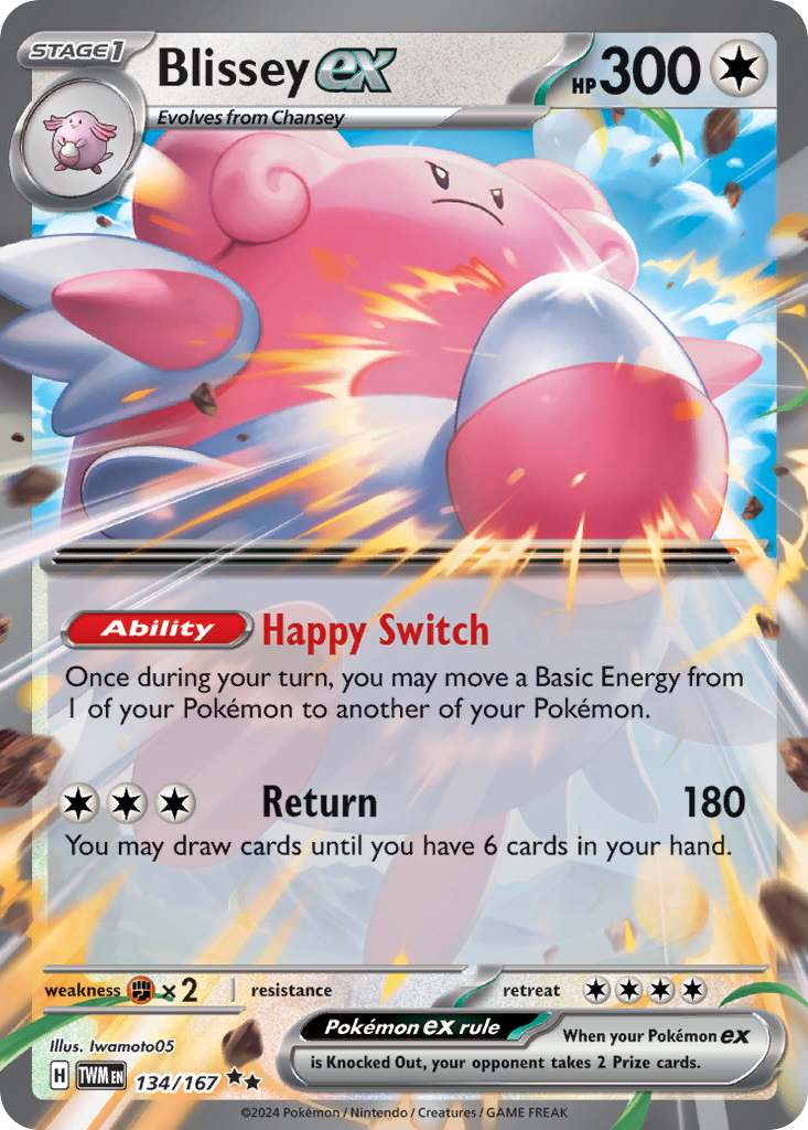 Blissey ex 134/167 — English Pokémon Twilight Masquerade (2024)