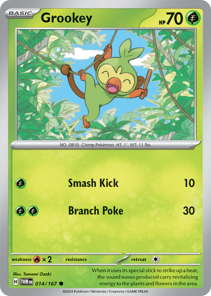 Grookey 14/167 — English Pokémon Twilight Masquerade (2024)