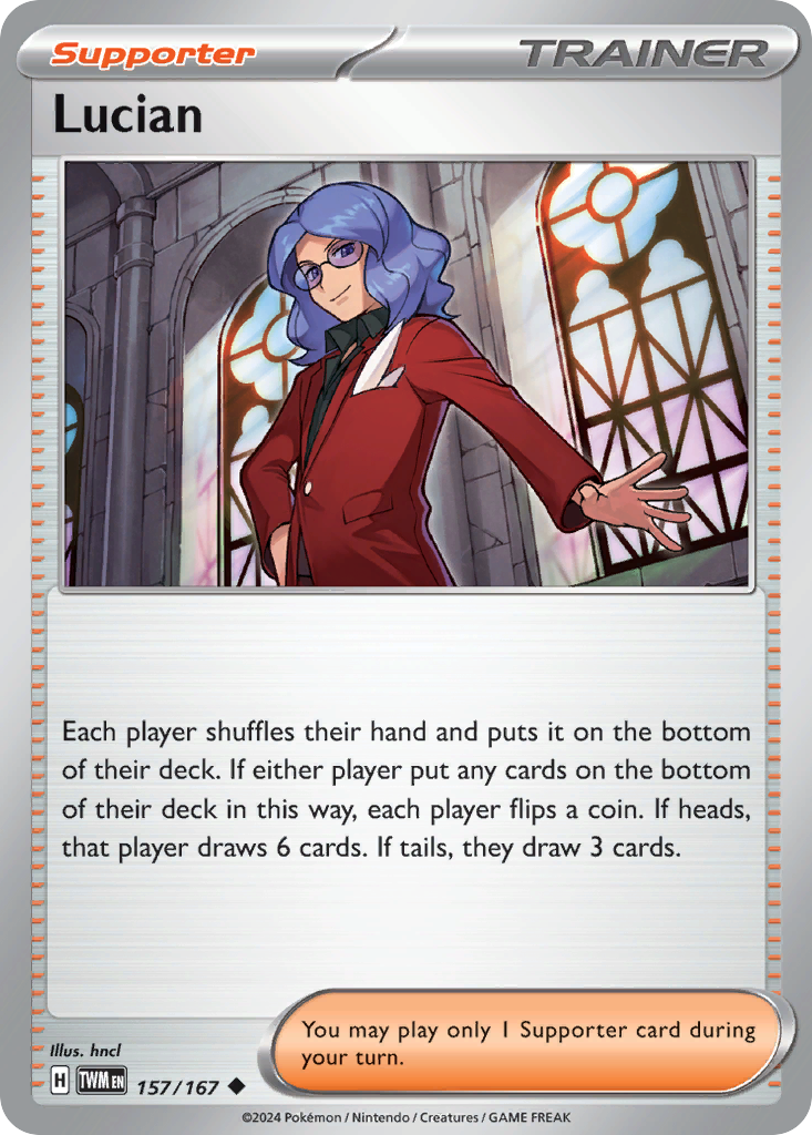 Lucian 157/167 — English Pokémon Twilight Masquerade (2024)
