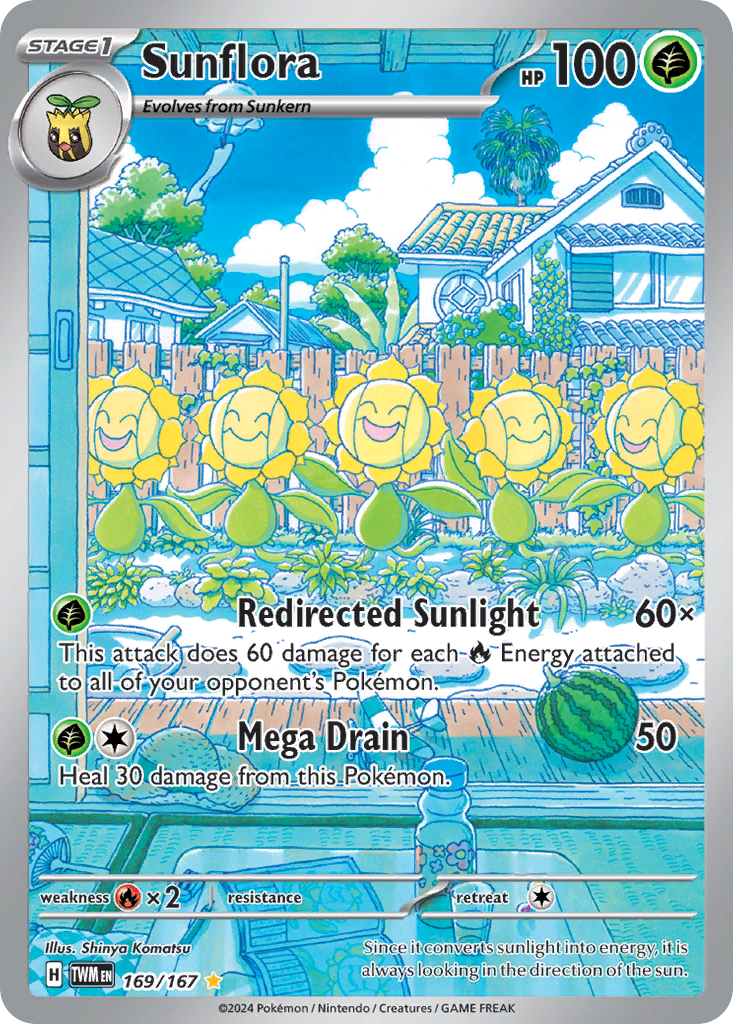 Sunflora 169/167 — English Pokémon Twilight Masquerade (2024)