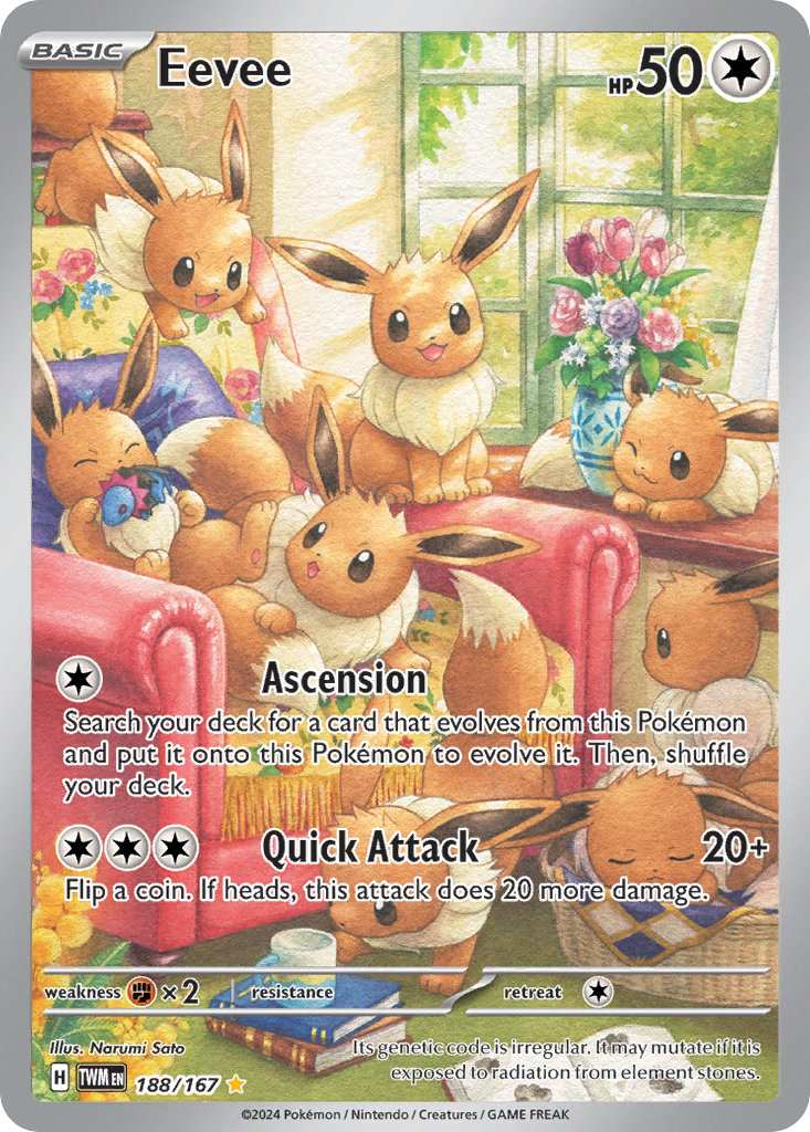 Eevee 188/167 — English Pokémon Twilight Masquerade (2024)
