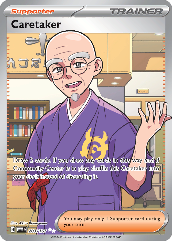Caretaker 203/167 — English Pokémon Twilight Masquerade (2024)