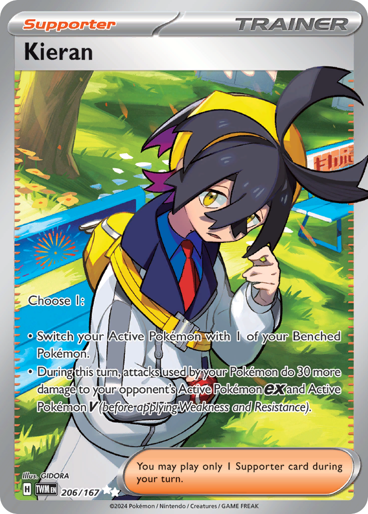 Kieran 206/167 — English Pokémon Twilight Masquerade (2024)