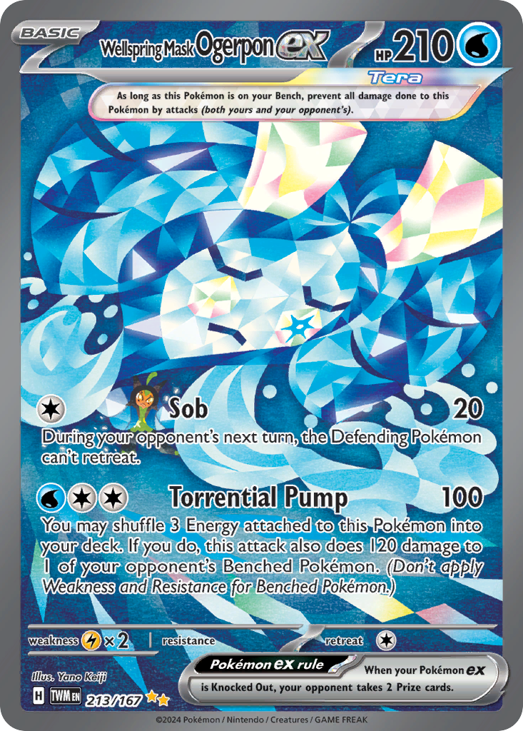 Wellspring Mask Ogerpon ex 213/167 — English Pokémon Twilight Masquerade (2024)