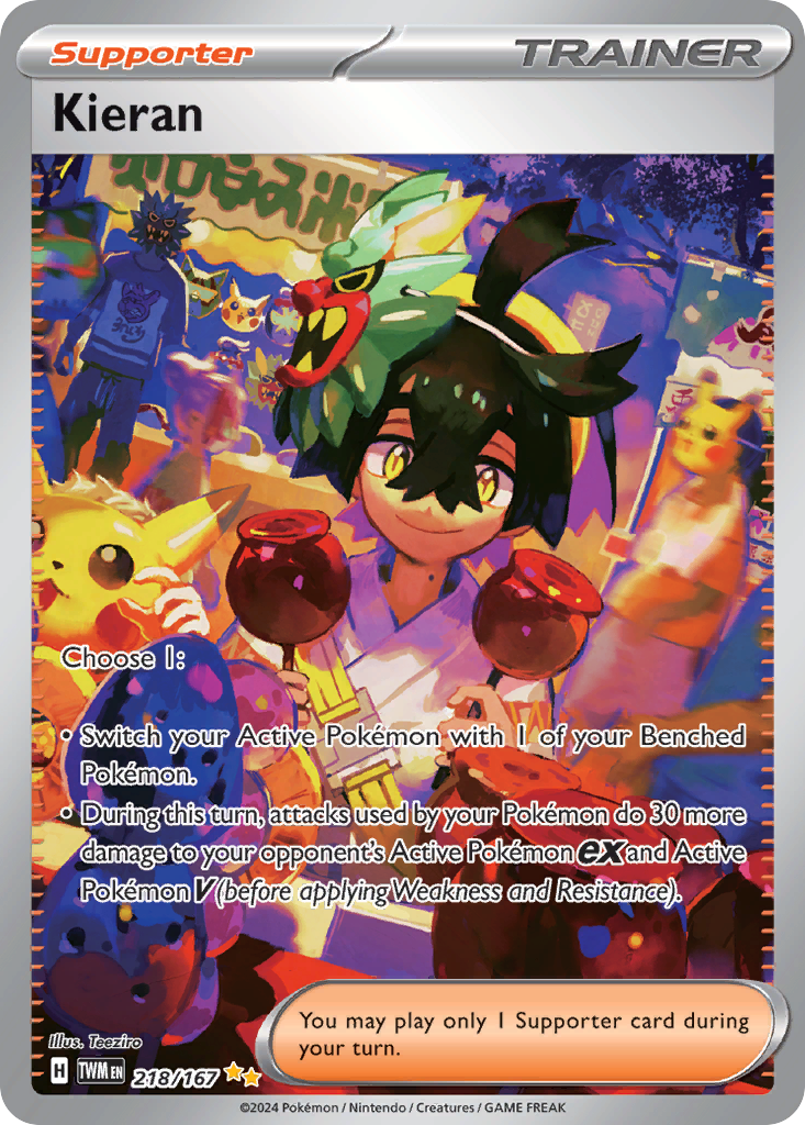 Kieran 218/167 — English Pokémon Twilight Masquerade (2024)