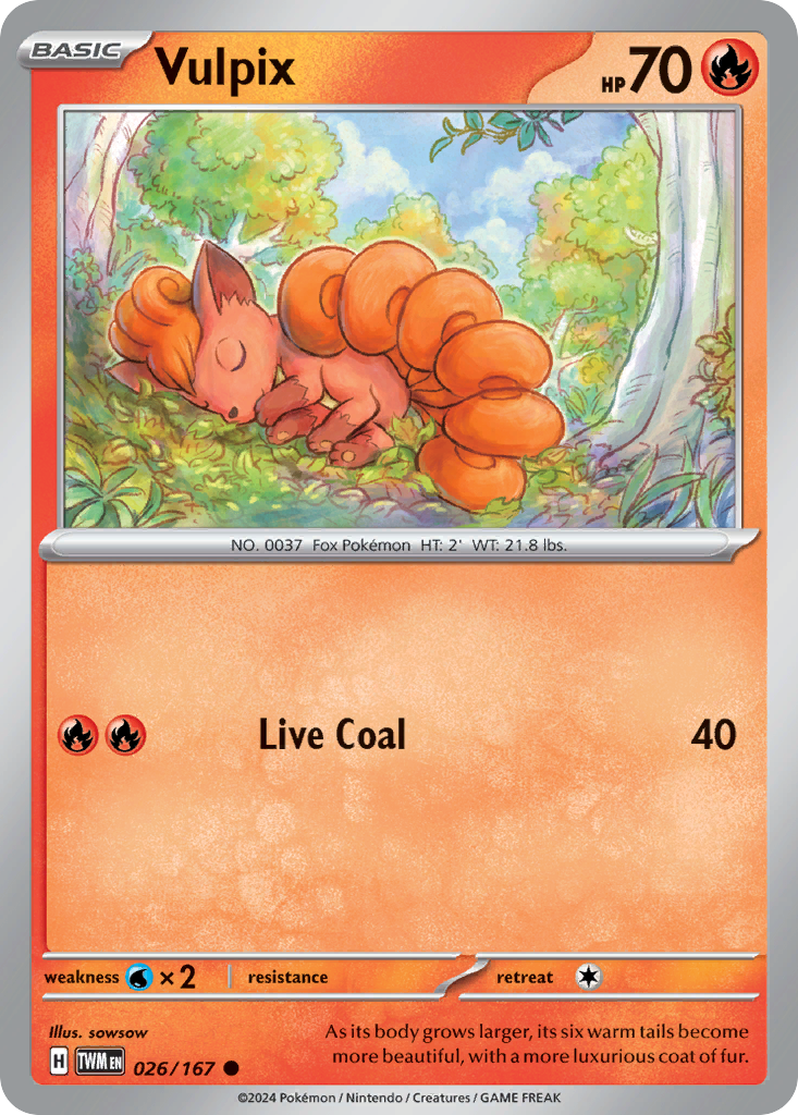 Vulpix 26/167 — English Pokémon Twilight Masquerade (2024)