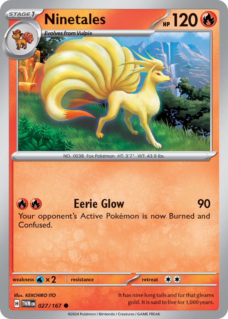 Ninetales 27/167 — English Pokémon Twilight Masquerade (2024)