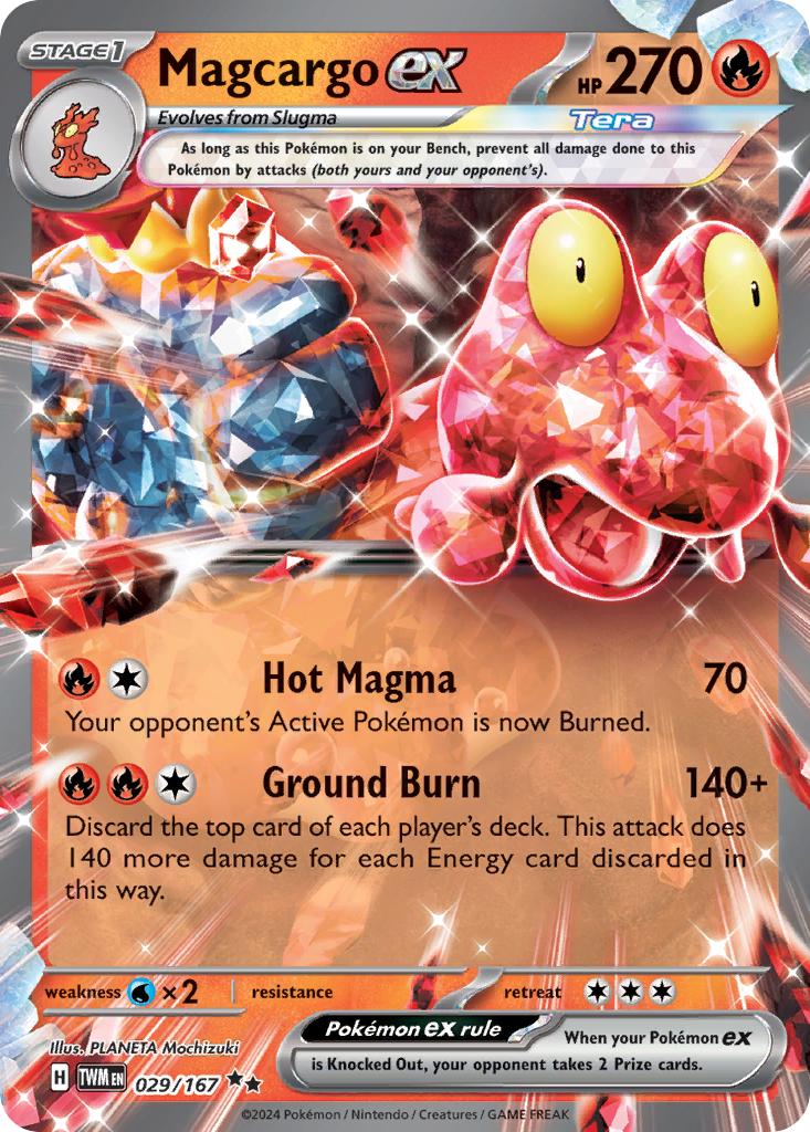 Magcargo ex 29/167 — English Pokémon Twilight Masquerade (2024)