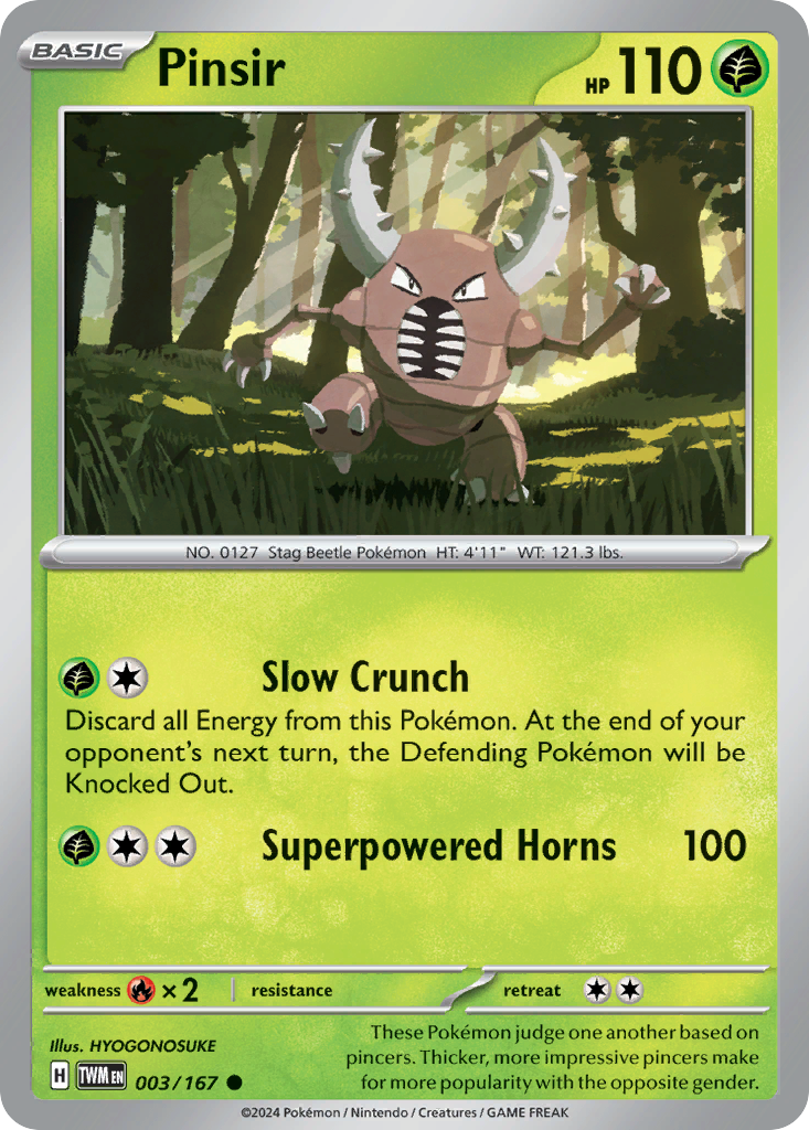 Pinsir 3/167 — English Pokémon Twilight Masquerade (2024)