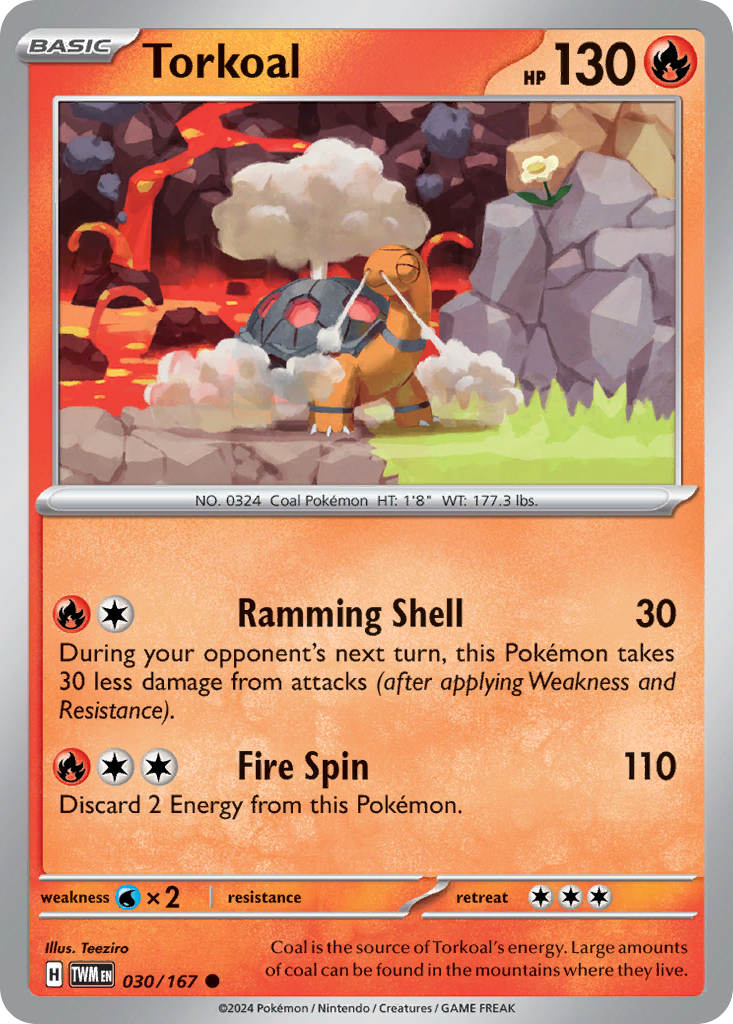Torkoal 30/167 — English Pokémon Twilight Masquerade (2024)