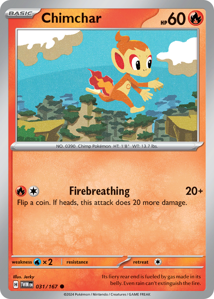 Chimchar 31/167 — English Pokémon Twilight Masquerade (2024)