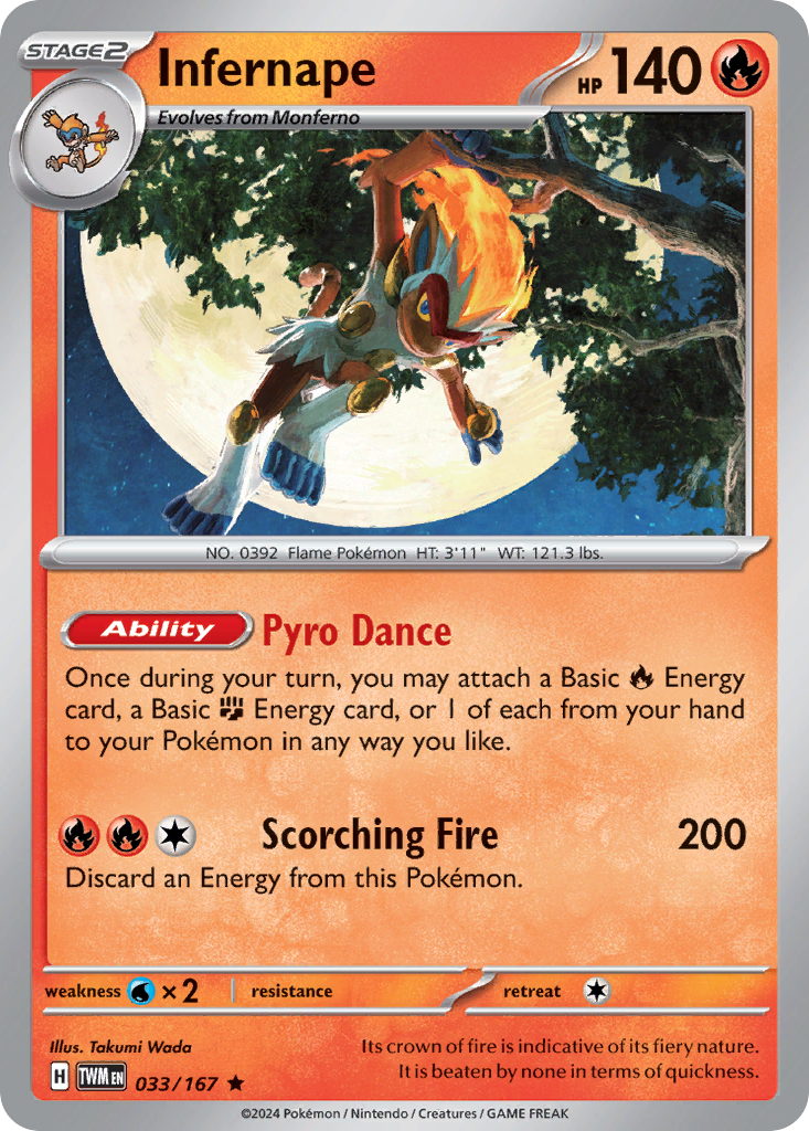 Infernape 33/167 — English Pokémon Twilight Masquerade (2024)
