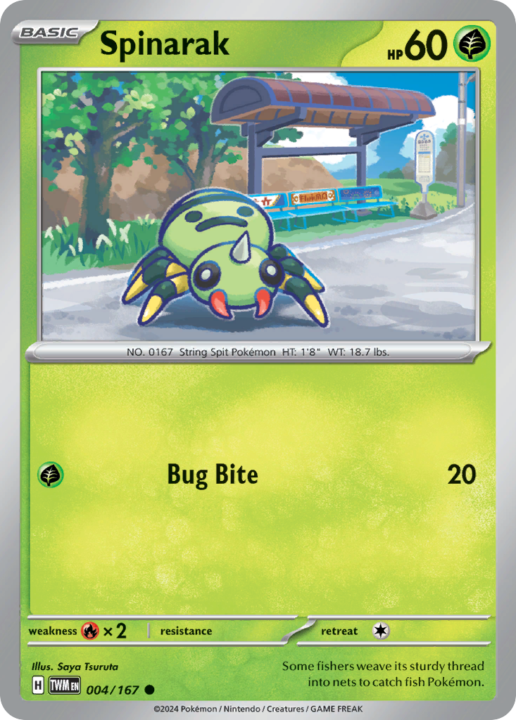 Spinarak 4/167 — English Pokémon Twilight Masquerade (2024)