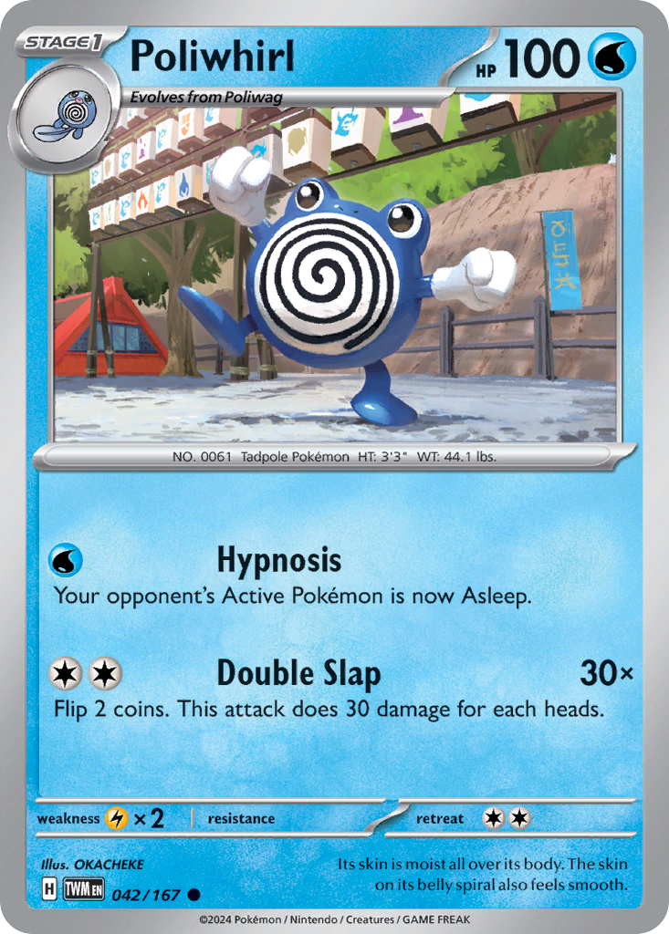 Poliwhirl 42/167 — English Pokémon Twilight Masquerade (2024)
