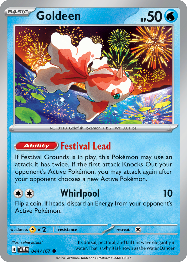 Goldeen 44/167 — English Pokémon Twilight Masquerade (2024)