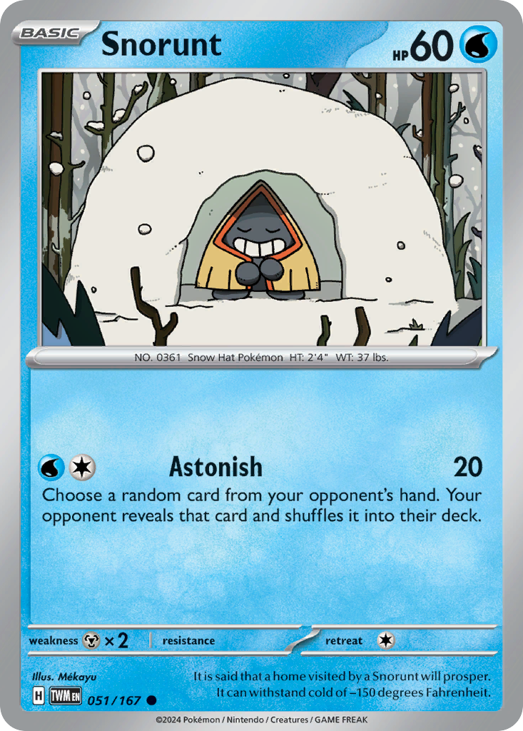 Snorunt 51/167 — English Pokémon Twilight Masquerade (2024)