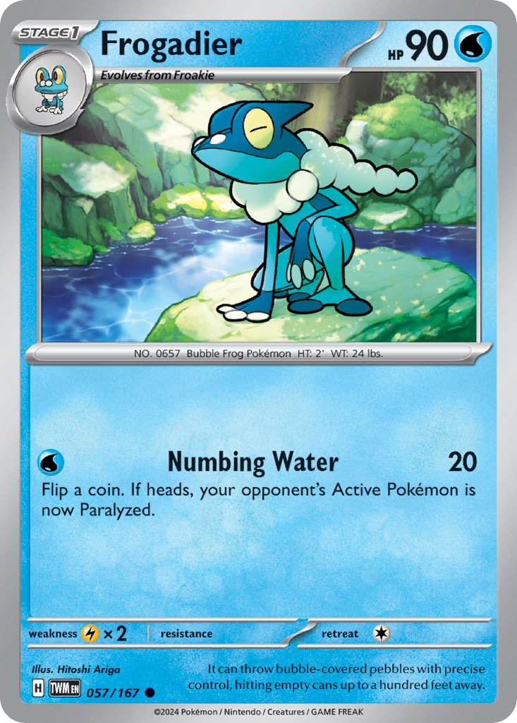 Frogadier 57/167 — English Pokémon Twilight Masquerade (2024)