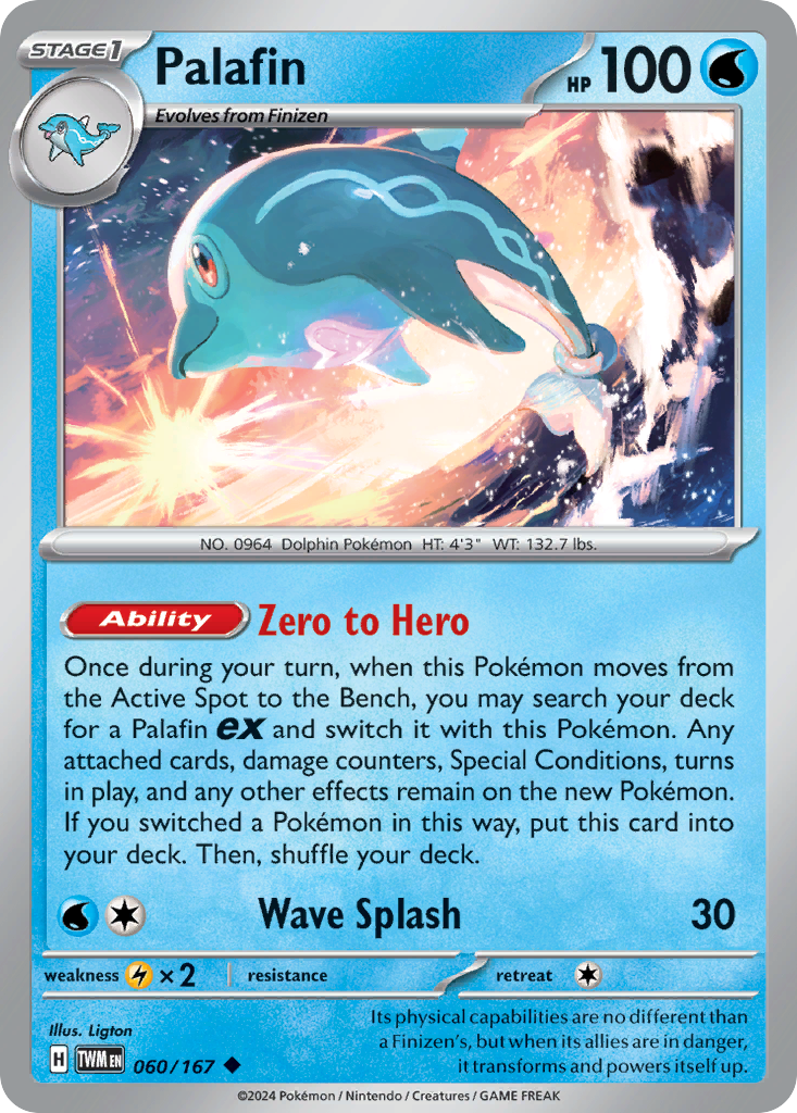Palafin 60/167 — English Pokémon Twilight Masquerade (2024)
