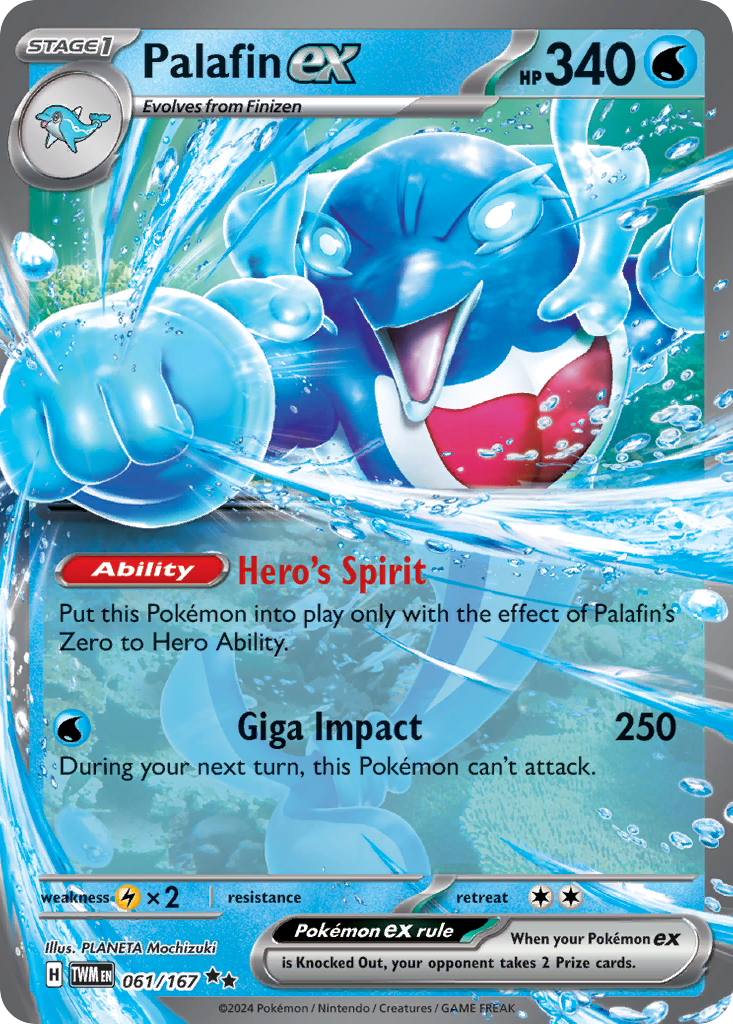 Palafin ex 61/167 — English Pokémon Twilight Masquerade (2024)