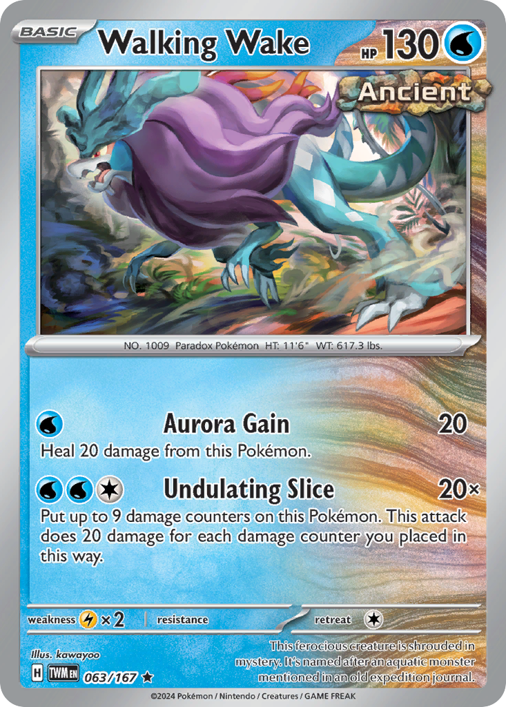 Walking Wake 63/167 — English Pokémon Twilight Masquerade (2024)