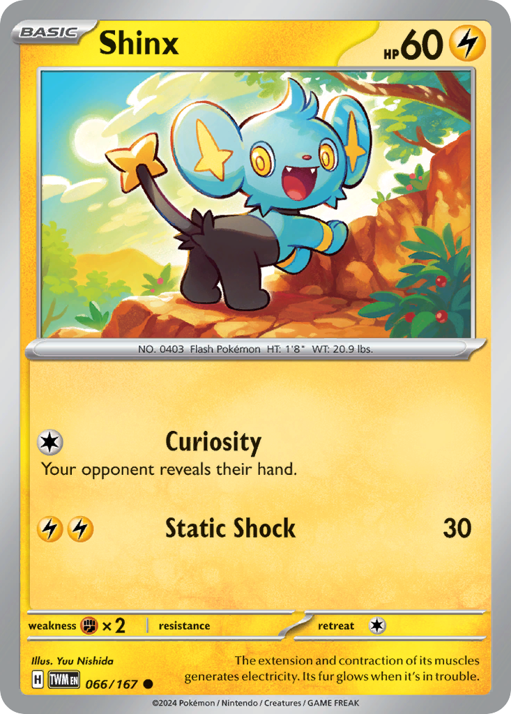 Shinx 66/167 — English Pokémon Twilight Masquerade (2024)