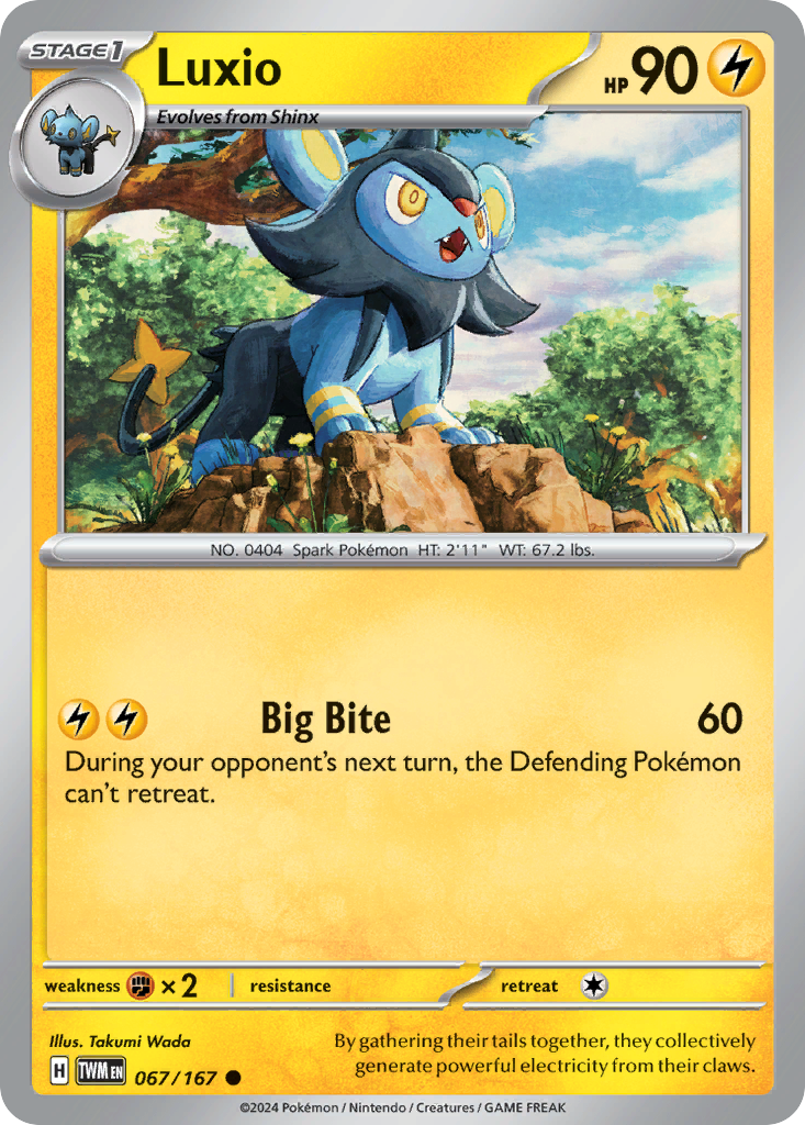 Luxio 67/167 — English Pokémon Twilight Masquerade (2024)