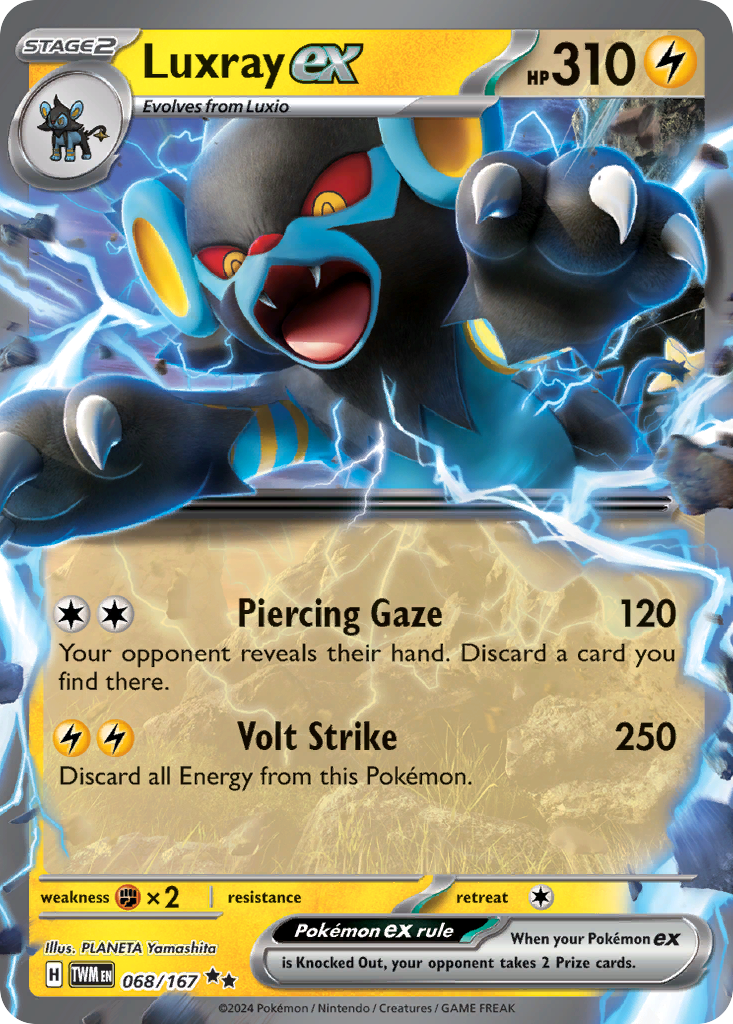 Luxray ex 68/167 — English Pokémon Twilight Masquerade (2024)