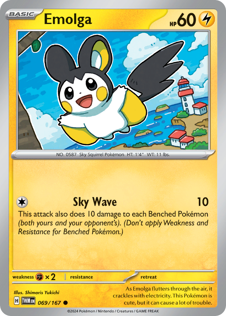 Emolga 69/167 — English Pokémon Twilight Masquerade (2024)