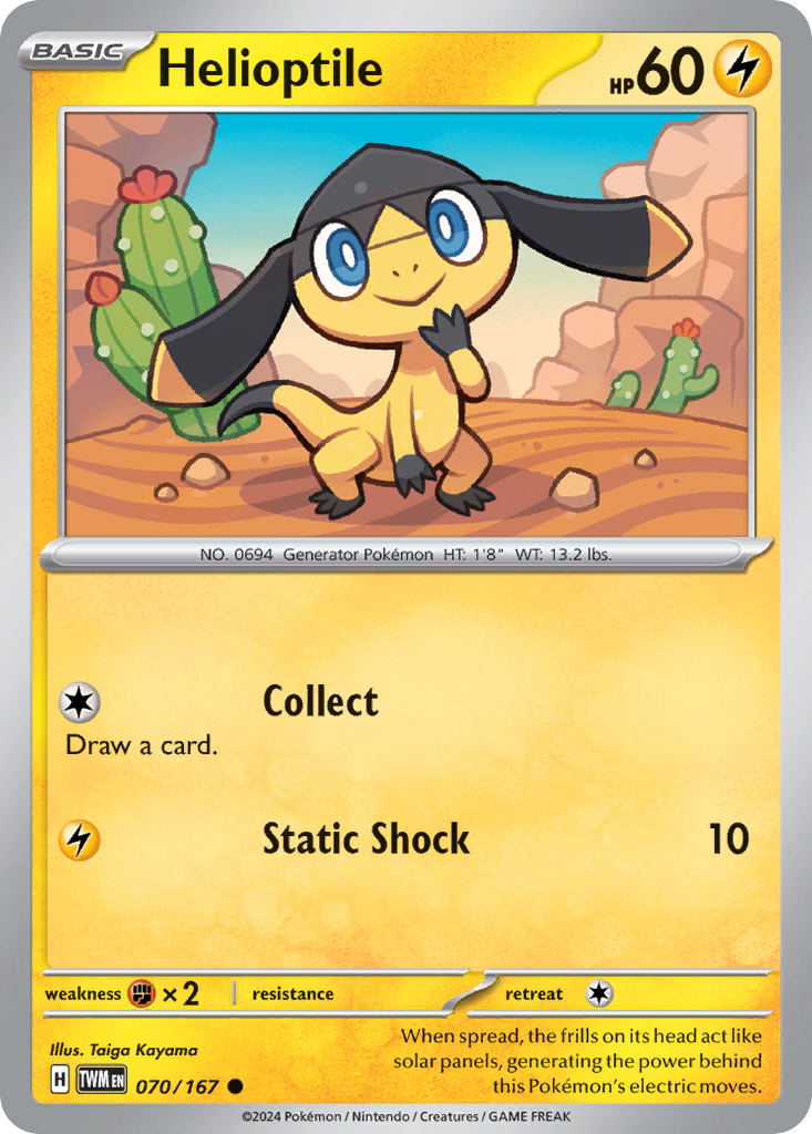 Helioptile 70/167 — English Pokémon Twilight Masquerade (2024)