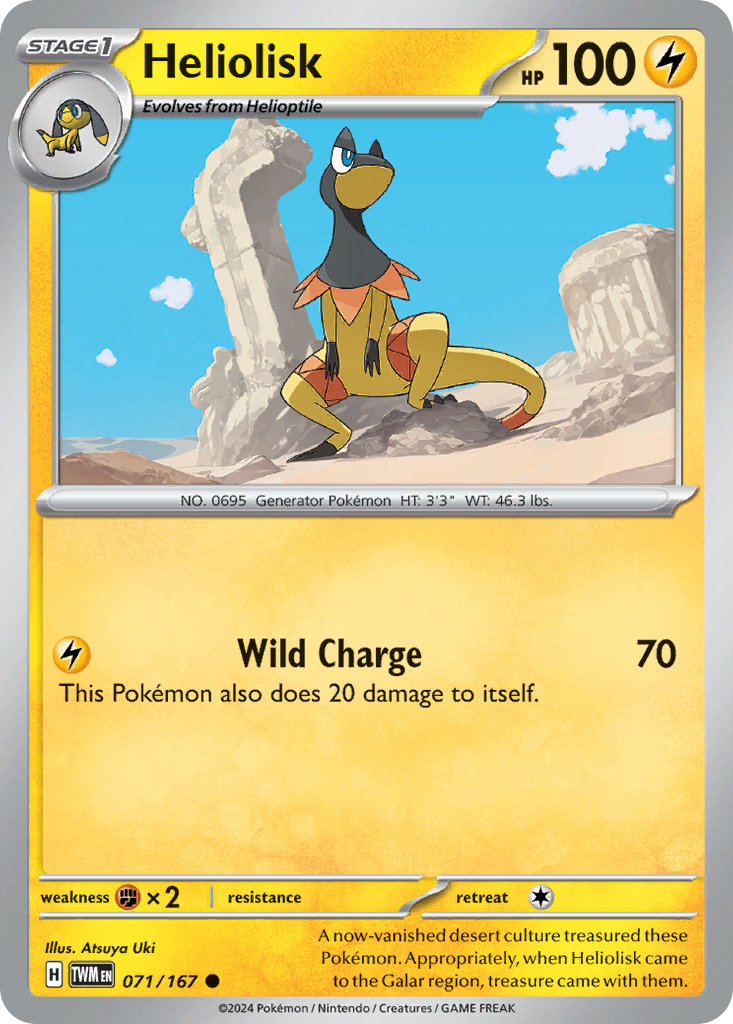 Heliolisk 71/167 — English Pokémon Twilight Masquerade (2024)