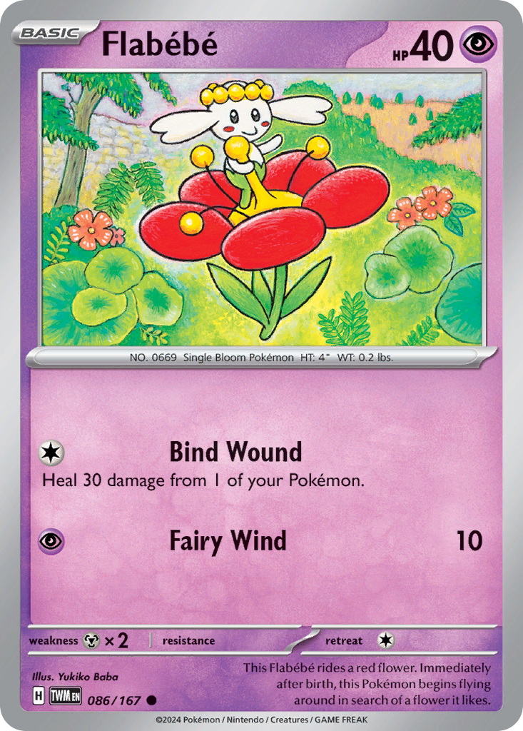 Flabébé 86/167 — English Pokémon Twilight Masquerade (2024)
