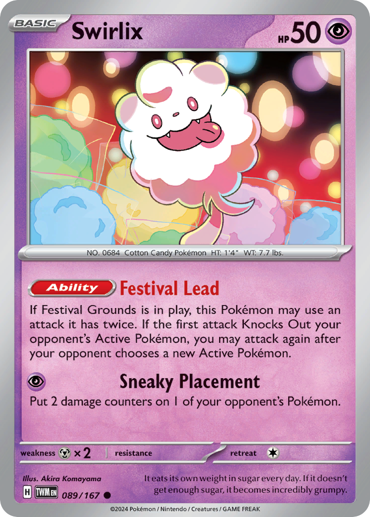 Swirlix 89/167 — English Pokémon Twilight Masquerade (2024)