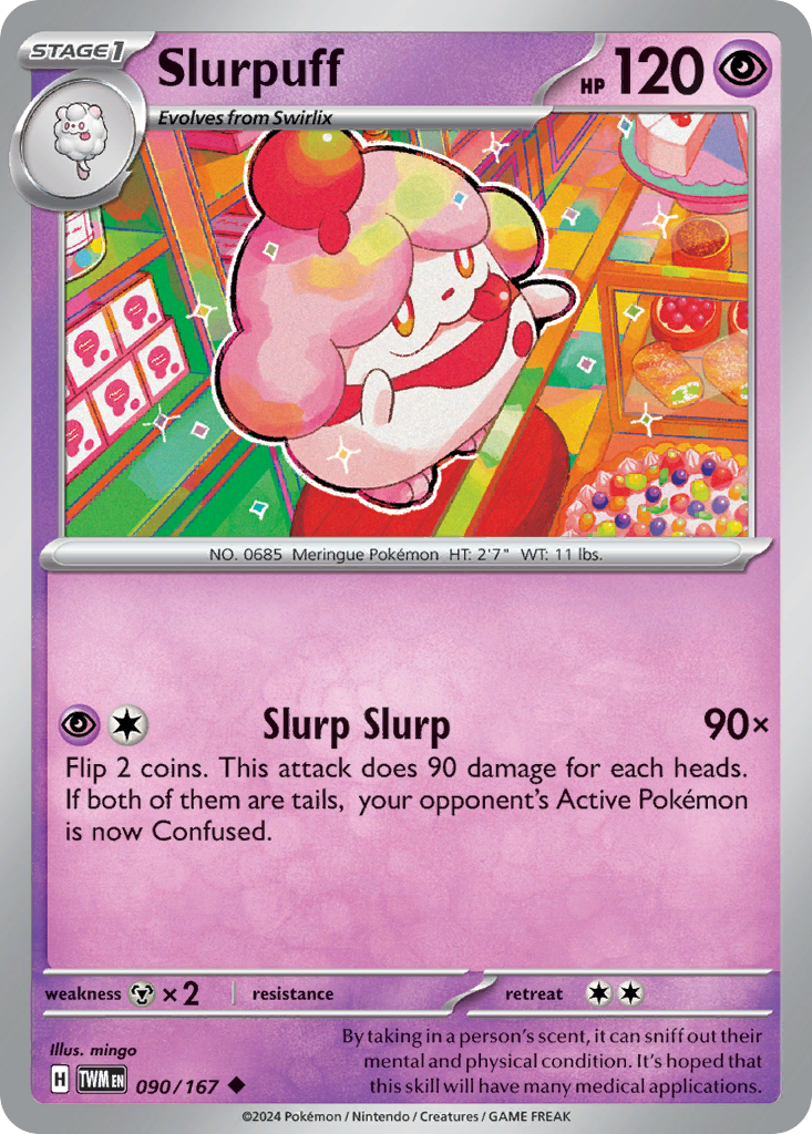 Slurpuff 90/167 — English Pokémon Twilight Masquerade (2024)