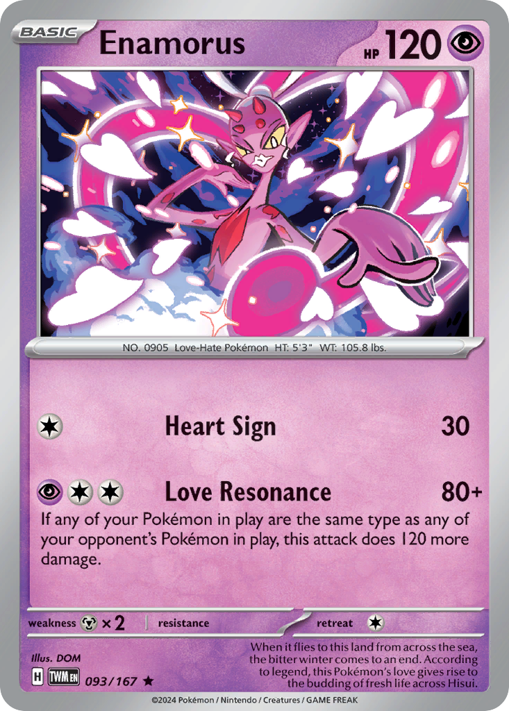 Enamorus 93/167 — English Pokémon Twilight Masquerade (2024)
