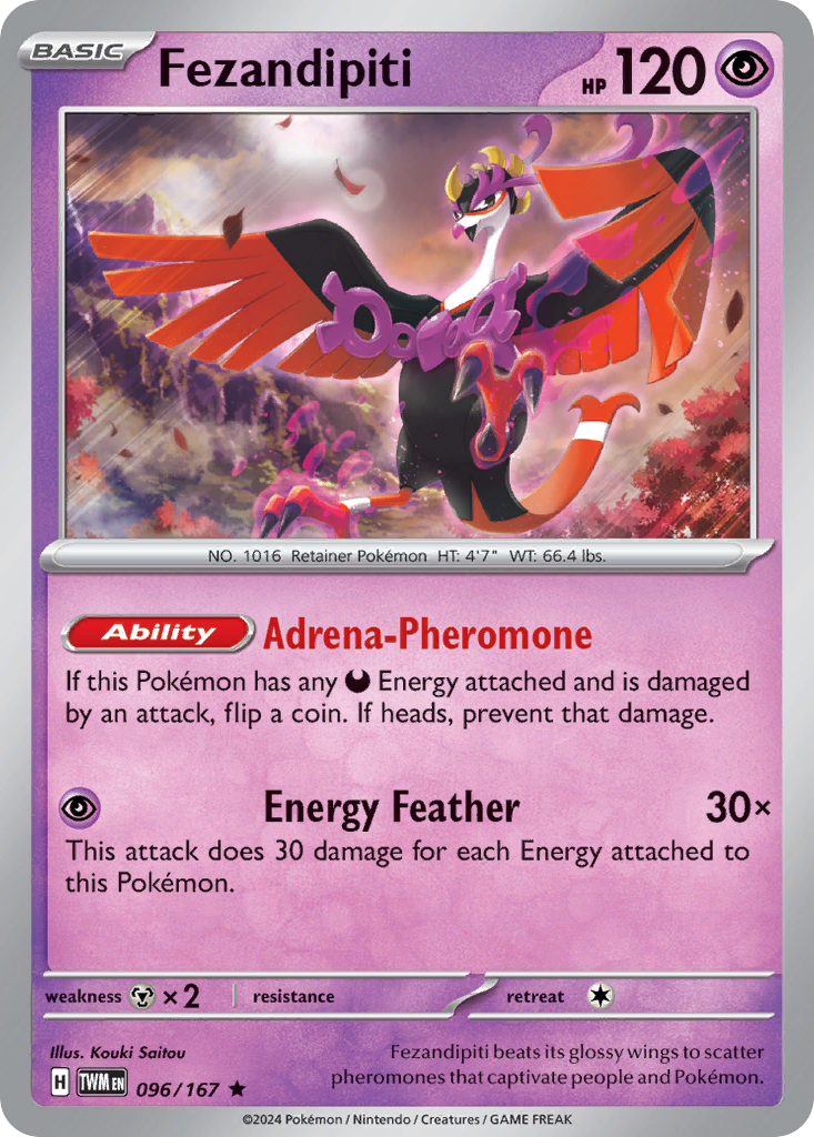 Fezandipiti 96/167 — English Pokémon Twilight Masquerade (2024)