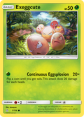 Exeggcute 1/156 English Pokémon card from Ultra Prism (2018)