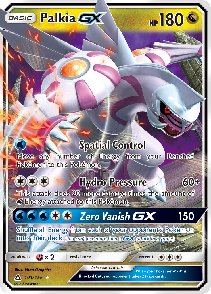 Palkia-GX 101/156 English Pokémon card from Ultra Prism (2018)