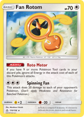 Fan Rotom 110/156 English Pokémon card from Ultra Prism (2018)