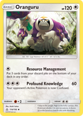 Oranguru 114/156 English Pokémon card from Ultra Prism (2018)