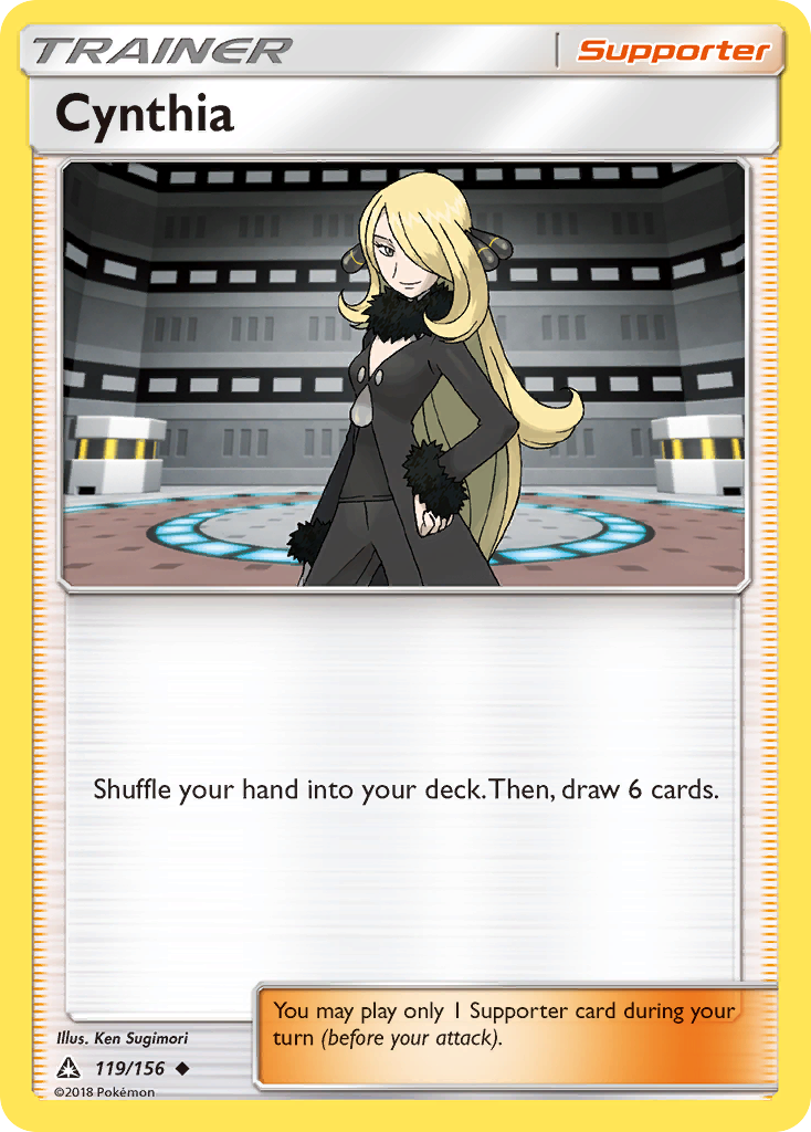 Cynthia 119/156 English Pokémon card from Ultra Prism (2018)