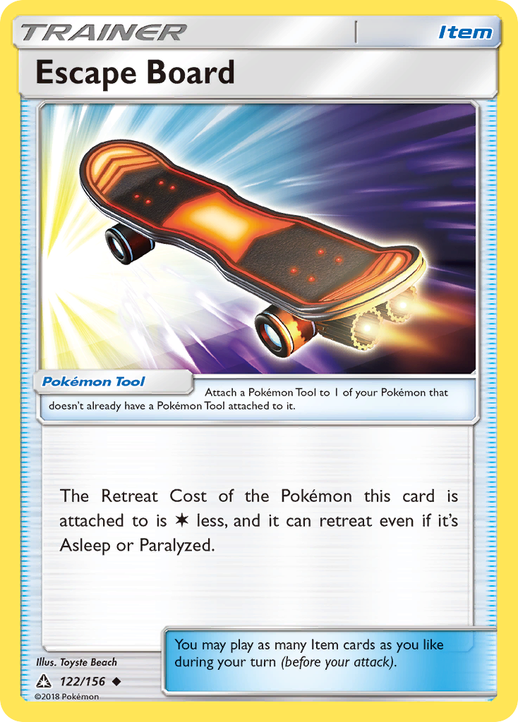 Escape Board 122/156 English Pokémon card from Ultra Prism (2018)