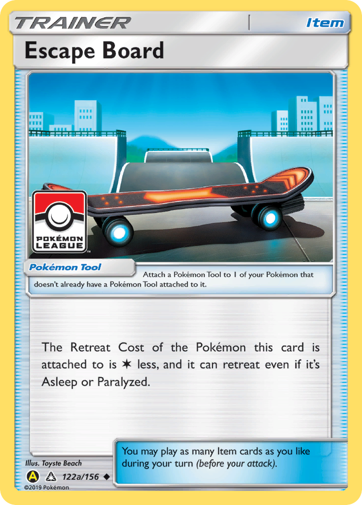 Escape Board 122a/156 English Pokémon card from Ultra Prism (2018) — alternate artwork