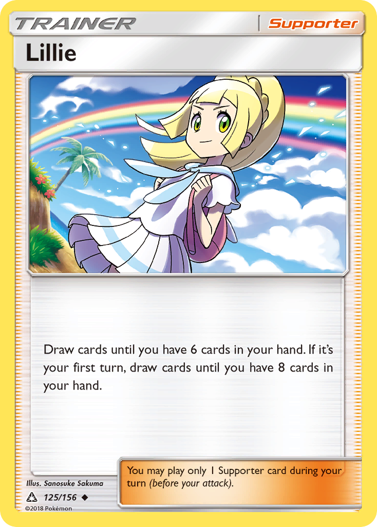 Lillie 125/156 English Pokémon card from Ultra Prism (2018)