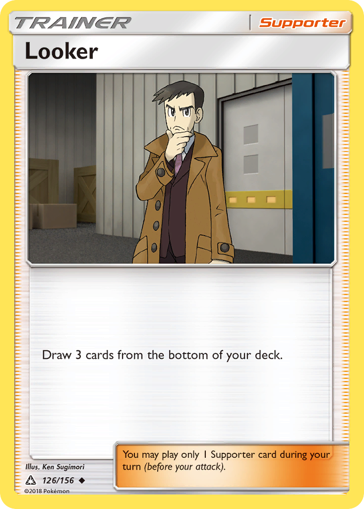 Looker 126/156 English Pokémon card from Ultra Prism (2018)